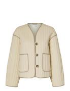 Slflinn Quilted Jacket Tikkitakki Cream Selected Femme