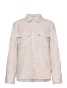 Cassidy Linen Shirt Tops Shirts Long-sleeved Beige Twist & Tango