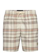 Tartan Resort Swimshort Uimashortsit Beige Lyle & Scott