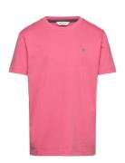 Shield Ss T-Shirt Tops T-shirts Short-sleeved Pink GANT