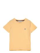 Shield Ss T-Shirt Tops T-shirts Short-sleeved Yellow GANT