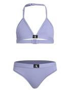 Triangle Bikini Set Bikinit Purple Calvin Klein