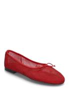 Mesh Ballerina Flats With Bow Ballerinat Red Mango