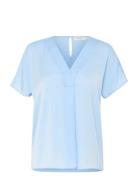Rindaiw Top Tops Blouses Short-sleeved Blue InWear