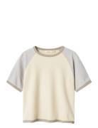 Nmmnunan Ss Loose Top Lil Tops T-shirts Short-sleeved Cream Lil'Atelie...