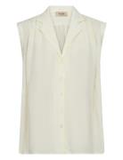 Mmzuno Sl Blouse Tops Blouses Sleeveless Cream MOS MOSH