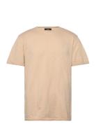 Thomas Knitted T-Shirt Tops T-shirts Short-sleeved Cream Clean Cut Cop...
