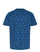 Bhjerg Tee Tops T-shirts Short-sleeved Blue Blend