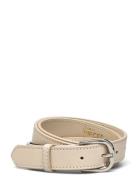 Pctimara Leather Contrast Jeans Belt Fp Vyö Cream Pieces