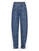 Button Detail Wide Jeans Bottoms Trousers Wide Leg Blue ROTATE Birger ...
