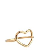 Organic Heart Ring Sormus Korut Gold Enamel Copenhagen