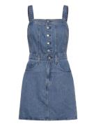 Iconic Button Thru Dress Med Indigo - Worn In Lyhyt Mekko Blue Levi's®