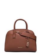 Md Zip Satchel Bags Top Handle Bags Brown Michael Kors