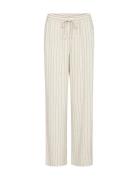Sc-Poula Bottoms Trousers Straight Leg Cream Soyaconcept