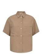 Mmhavannah Alexis Shirt Tops Shirts Short-sleeved Brown MOS MOSH