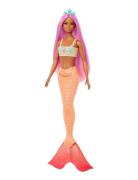 A Touch Of Magic Mermaid Doll With Pink Hair & Orange Tail Toys Dolls ...