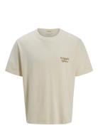 Joracapulco Type Tee Ss Crew Neck Tops T-shirts Short-sleeved Beige Ja...