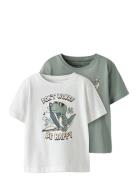 Nmmvagno 2P Ss Loose Top Tops T-shirts Short-sleeved Green Name It