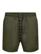 Onsted Life Short Swim Noos Uimashortsit Green ONLY & SONS