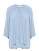 Ihmarrakech So Sh4 Tops Blouses Long-sleeved Blue ICHI