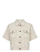 Mmlette Clay Jacket Farkkutakki Denimtakki Cream MOS MOSH