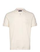 Cotton Linen Terry Reg Polo Tops Polos Short-sleeved White Tommy Hilfi...