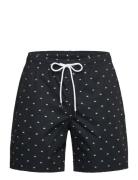 All Over Printed Swim Shorts Uimashortsit Black Tom Tailor