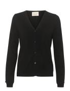 Crdela Knit Cardigan Tops Knitwear Cardigans Black Cream