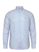Pigment Dyed Li Solid Rf Shirt Tops Shirts Casual Blue Tommy Hilfiger