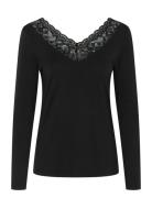 Crtrulla Ls T-Shirt Tops T-shirts & Tops Long-sleeved Black Cream