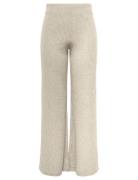 Onpseren Hw Rib Str Pnt Bottoms Trousers Wide Leg Cream Only Play