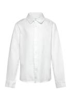 Cotton And Linen Shirt Tops Shirts Long-sleeved Shirts White Mango