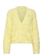 Soft Knitted Single-Breasted Cardigan Tops Knitwear Cardigans Yellow M...