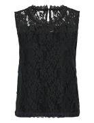Crkit Lace Top Tops Blouses Sleeveless Black Cream