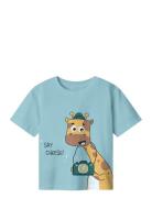 Nmmhelge Ss Nreg Top Pb Tops T-shirts Short-sleeved Blue Name It