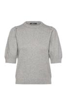 Knitted Top Tops Knitwear Jumpers Grey Gina Tricot