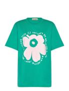 Vihne Unikko Placement Tops T-shirts & Tops Short-sleeved Green Marime...