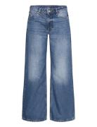 Imoo Low Wide Jeans Bottoms Jeans Wide Blue Monki