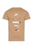 Te-S/S Tee Sport T-shirts Short-sleeved Beige Nike