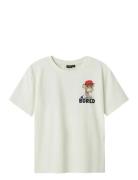 Nlmmakara Bod Ss L Top Sky Tops T-shirts Short-sleeved White LMTD