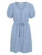 Viamalina V-Neck S/S Dress/Pb Lyhyt Mekko Blue Vila