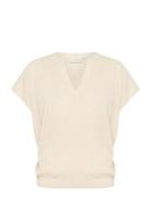 Kagitte Blouse Tops Blouses Short-sleeved Cream Kaffe