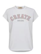 Mmcelli O-Ss Tee Tops T-shirts & Tops Short-sleeved White MOS MOSH