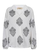 Mmashi Voila Blouse Tops Blouses Long-sleeved White MOS MOSH