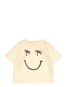Tnstorwin Os S_S Tee Tops T-shirts Short-sleeved Beige The New