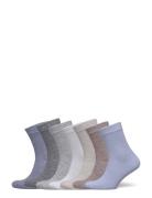 Sock 7 P Blue Neutral Colours Lingerie Socks Regular Socks Blue Lindex