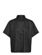 C_Bisenas Tops Shirts Short-sleeved Black BOSS