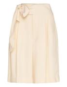 Pleated Georgette Wide-Leg Short Lyhyt Hame Cream Lauren Ralph Lauren