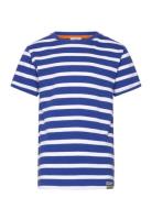Cotton Jersey Stripe Thorlino Tee Tops T-shirts Short-sleeved Blue Mad...