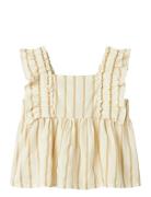 Nkfherdon Cap Sl Top Tops Blouses & Tunics Beige Name It